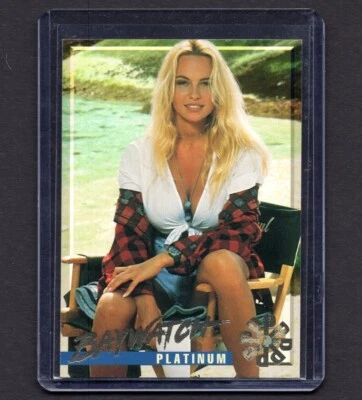 PAMELA ANDERSON 1995 Baywatch Sports Time TV Series Platinum TV Insert Card #P5 - Image 1 of 2