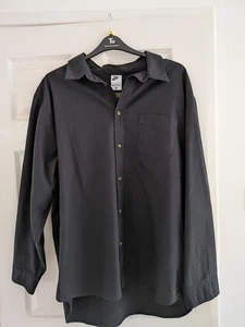 Nike Black Relaxed Fit Cotton Button Up Shirt Size XL - Picture 1 of 4