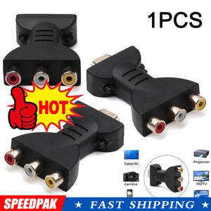 HDMI-compatible Macho a 3 RCA-Hembra Compuesto AV AudioVideo Convertidores Precisos- - Imagen 1 de 14