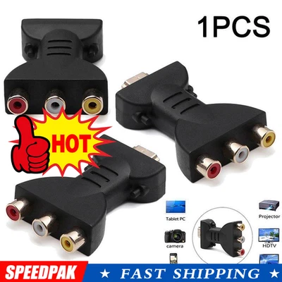HDMI-compatible Male to 3 RCA-Female Composite AV AudioVideo Precise Converters- - Bild 1 von 4