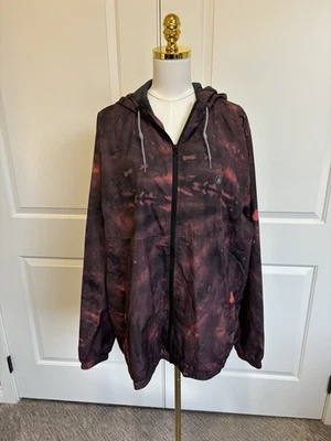 Volcom Windbreaker XXL Men’s Hooded Jacket Black Red 600mm Water Resistant - Image 1 of 4