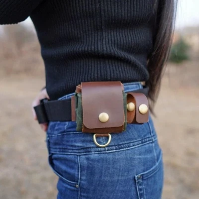 Bolsa de forrajeo cinturón de lona encerada, bolsa de cinturón bushcraft, bolsa de entrenamiento de mascotas ↑ Foto 1 de 4