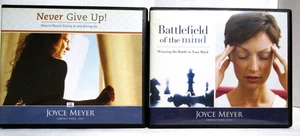 Joyce Meyer Audio CDs - Battlefield of the Mind, Never Give Up! - Picture 1 of 2