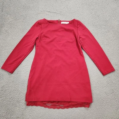 Vestido Trina Turk Mujer Mediano Grande Rojo Ponte Tejido Cambio Cremallera Forrado Cuello Redondo Foto 1 de 4
