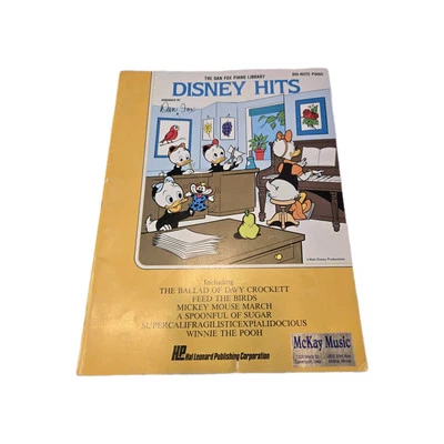 Disney Hits Big Note by Hal Leonard Corp (1985) Piano Songbook Music - Image 1 of 4