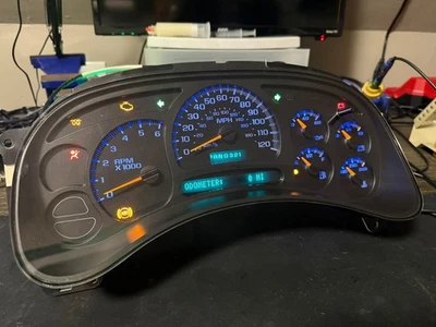 Cuadro de instrumentos GM 2003-2007 AZUL DIC reconstruido kilometraje programación con garantía Foto 1 de 4