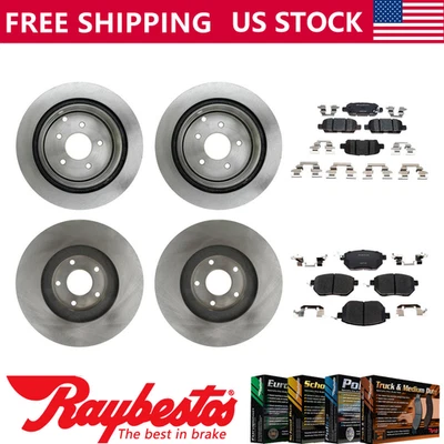 Rotores de freno delanteros traseros y pastillas de freno de cerámica para Murano 2003-2004 - Raybestos Foto 1 de 4