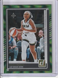 2025 Panini WNBA Donruss Dana Evans Green Laser #37 Las Vegas Aces - Picture 1 of 2