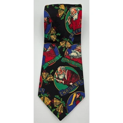 Corbata Surrey Navidad Papá Noel Cuello Noel Clásica Estándar Punta Jingle Bells Foto 1 de 4