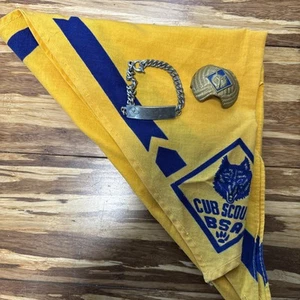 Vintage BSA Cub Scout Silver Bracelet, Neckerchief And Slide Lot - Picture 1 of 14