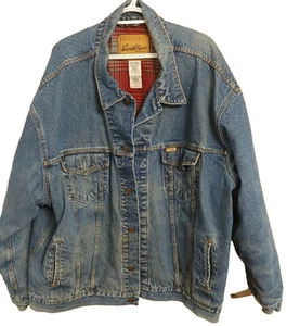 LEVIS SIGNATURE Jeansjacke Herren 4XL blau Denim Flanell gefüttert Trucker Arbeit Chore - Bild 1 von 8