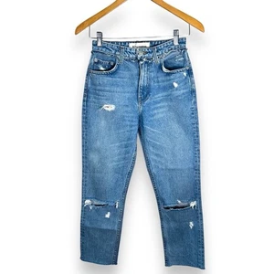 Pantalones de mezclilla Reformation Julia High Cigarette de algodón envejecido talla 23 - Imagen 1 de 10