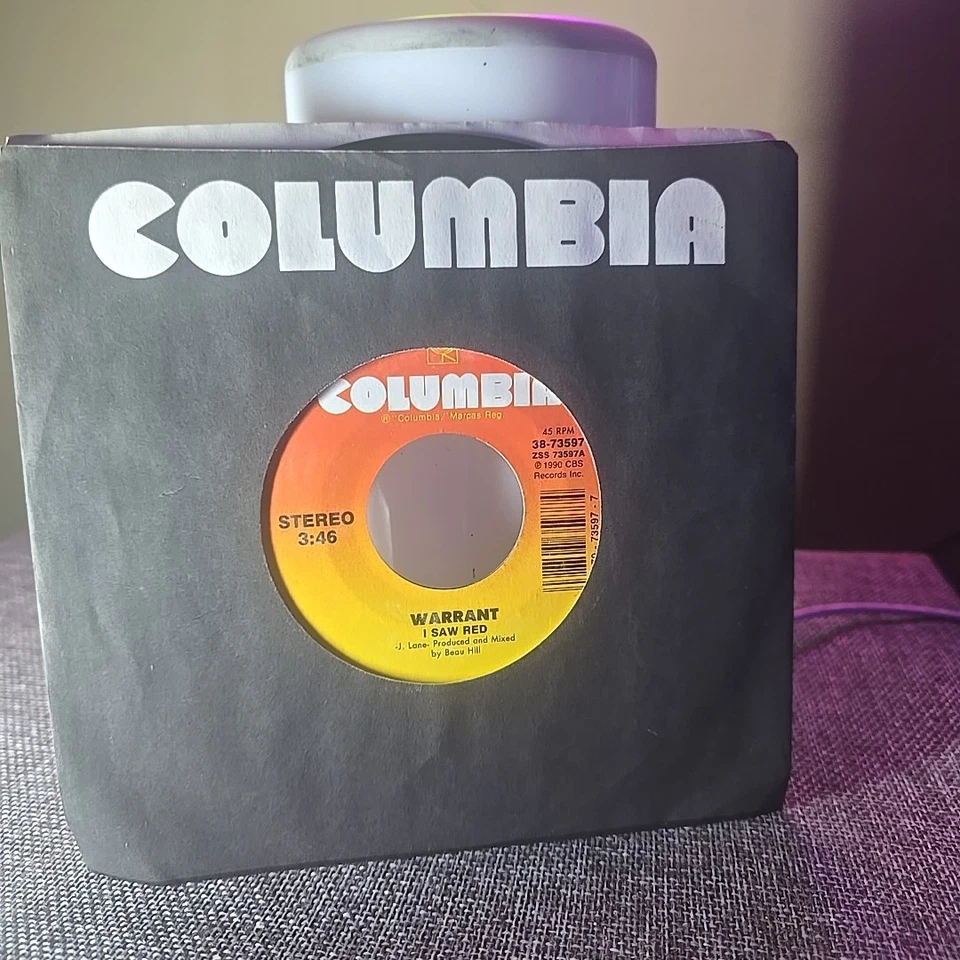 Warrant–I Saw Red / Sure Feels Good to Me–Columbia–38-73588 Foto 1 de 2