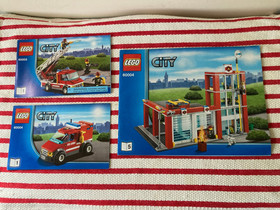 Lego City 60003#1+60004#1 #5 Fire Station Rescue Truck Instruction Manuals Only
