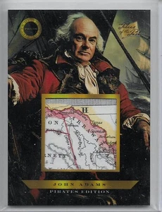 2025 Pieces Of The Past Pirates Edition John Adams Jumbo Map Relic #649 - Picture 1 of 2