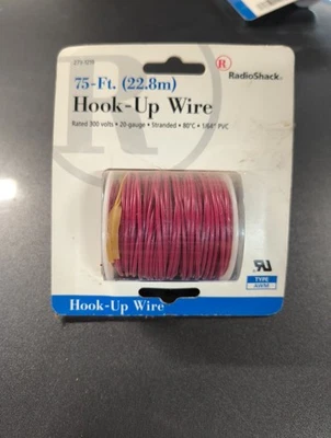 New Radio Shack 278-1219, 75 ft Hook-Up Wire 20 Gauge Stranded Rated 300 Volts - Image 1 of 4