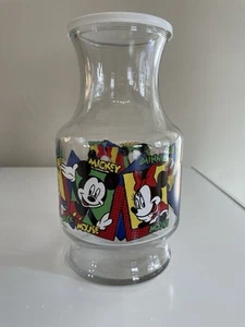 Vintage 90s Anchor Hockings Disney Mickey Mouse Juice Jug With Lid - Bild 1 von 5