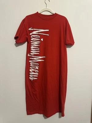 Neiman Marcus Red T-Shirt Dress Vintage Made In USA Joe Boxer - Image 1 of 4