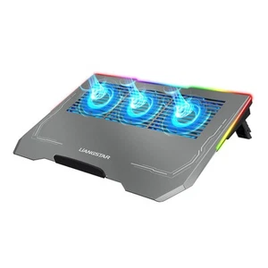 Laptop Cooling Pad Aluminum-Alloy Gaming Laptop Cooler 8 Modes RGB Light for - Picture 1 of 7