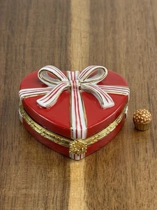 Porcelain Hinged Trinket Box Cooking Club Of America Valentine’s Day Candy Box - Picture 1 of 10