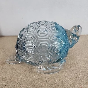 Schöne Kunst Glas Meeresschildkröte blau Ozean Wohndeko groß 11 Zoll 6 Pfund - Bild 1 von 7