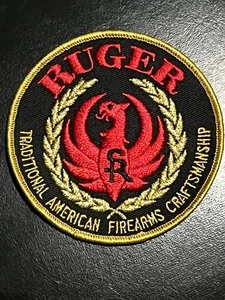 VINTAGE "RUGER" HUNTING / SHOOTING TYPE PATCH - Picture 1 of 2