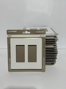 LUTRON Wandplatte 2 Gang weiße Oberfläche CW-2-WH Neu - Bild 1 von 2
