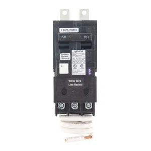 SIEMENS BF250A ANSCHRAUBBARER GFCI-SCHUTZSCHALTER, BLF, 2-POLIG, 50A, 120/240V - Bild 1 von 4