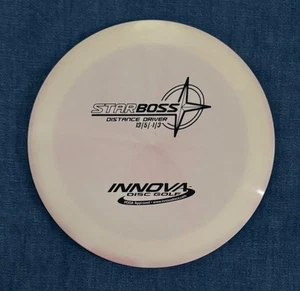 disc golf discs innova STAR BOSS white w/ pink highlights RARE 174 g - Picture 1 of 2