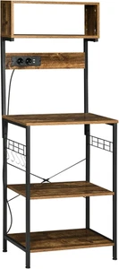 Scaffale da Cucina con Multipresa, Mobile Cucina per Microonde con Ripiani e Gan - Foto 1 di 9