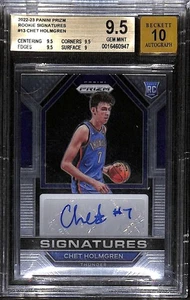 2022-23 Panini Prizm Rookie Signatures 13 Chet Holmgren RC Auto BGS 9.5 GEM 10 - Picture 1 of 2