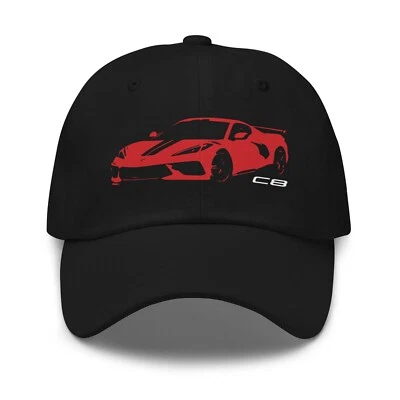 Sombrero C8 Torch Red Dad - Gorra de béisbol clásica para auto deportivo para fanáticos vette Foto 1 de 4
