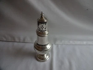 Roulette à sucre poinçonnée argent sterling art déco, Birmingham 1934 hauteur 14 cm - Photo 1/6