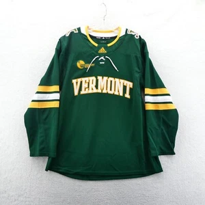 Vermont Catamounts Hockey Jersey Men Size 52 Large Adidas College Mens Green New - Picture 1 of 8