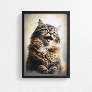 Lindo retrato de gato gatito - Póster impreso decoración de pared - A6 A5 A4 A3 A2 A1 idea de regalo - Imagen 1 de 13