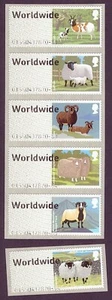 Post & Go "Up to 10g" missing British Farm Animals - Sheep set of 6. MNH. - Picture 1 of 1