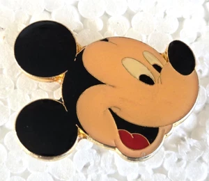Vintage Disney Cosrich Mickey Mouse Gesicht Emaille goldfarbene Anstecknadel 1,5" - Bild 1 von 5