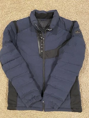 Millet Men’s Goose Down Puffer Golf Jacket Small/Medium Navy Blue Excellent Cond - Photo 1/4