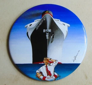 Barack Obama Brian Campbell art campaign pin button political - Foto 1 di 2