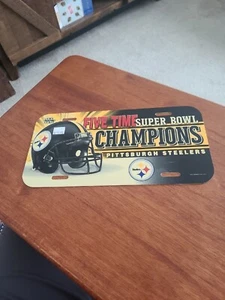 Nice Wincraft Pittsburgh Steelers 5 Time Superbowl Champions Plastic License... - Picture 1 of 2