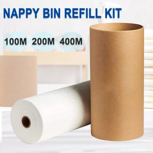 100m/400m Nappy Bin Refill Kit Compatible With Tommee Tippee Sangenic Liner Film - Picture 1 of 21