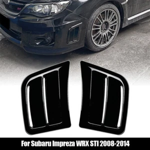 Stoßstange Seite Lufteinlass Abdeckung Schwarz Für Subaru Impreza WRX STI 08-14 - Picture 1 of 9