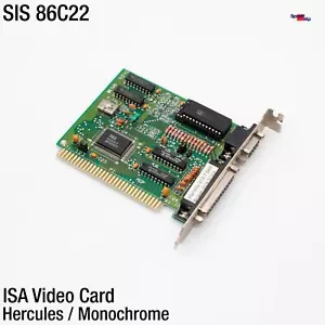 SIS 86C22 Hercules Monochrome Isa 8-BIT Video Card Graphics Adapter Graphic Card - Picture 1 of 2