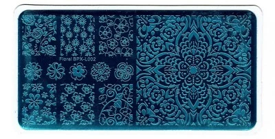 Arte en Uñas Estampado Tema Floral Manicura Pedicura Plantilla Imagen Placa BPX-L002 Foto 1 de 4