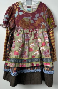MATILDA JANE Character Counts Multi-colored Pixie Hooded Apron Dress SIZE 6 A35 - Picture 1 of 5