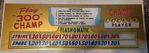 1961 Chicago Coin Princess Lower Backglass Bowling Game - Picture 1 of 12
