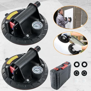 Vakuum Saugheber mit Manometer Fliesenheber, Glassauger Vakuumheber Plattenheber - Zdjęcie 1 z 12