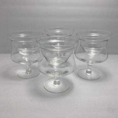 Vintage Shrimp Cocktail Glasses with Inserts/Liners | Set of 4 - Image 1 of 4