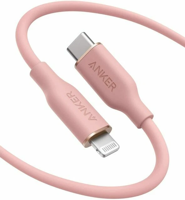 Anker PowerLine III Flow USB-C to Lightning Cable - Coral Pink (6 ft)