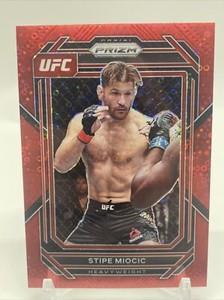 2023 Panini Prizm UFC #196 Stipe Miocic Red Under Card Disco #'d /99 Read
